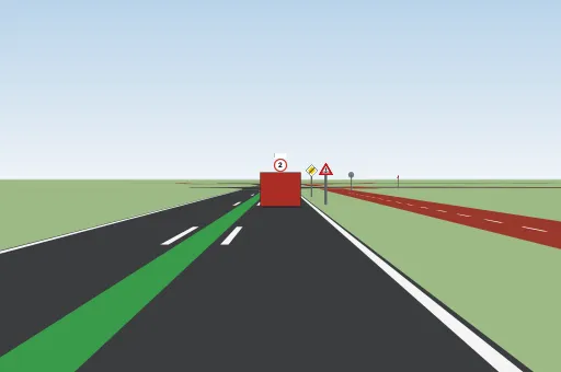 Gevaarherkenning: een voorligger die plotseling remt (RVV 1990 art. 19).